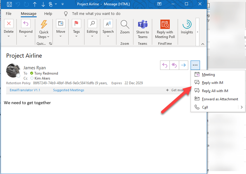 outlook mac out of office